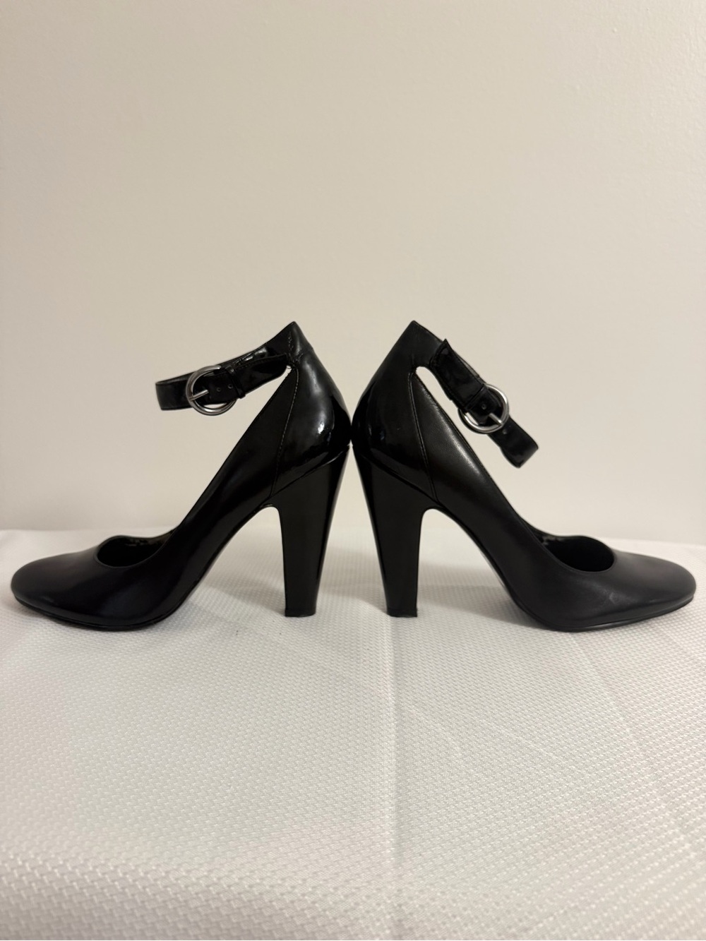 Nine West Black Ankle-Strap High Heels